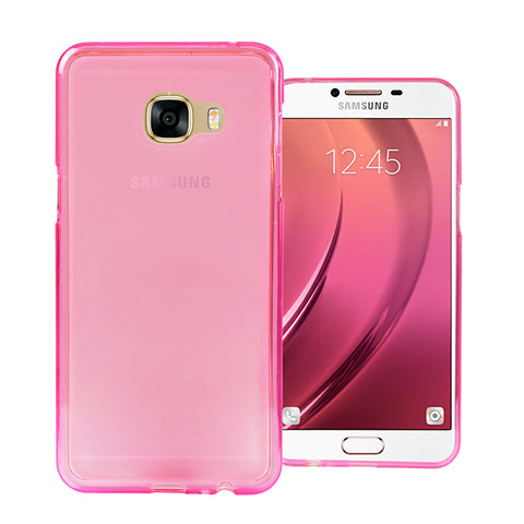 Carcasa Gel Ultrafina Transparente para Samsung Galaxy C7 SM-C7000 Rosa