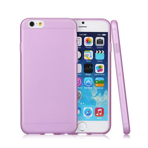 Carcasa Silicona Goma Mate para Apple iPhone 6 Morado