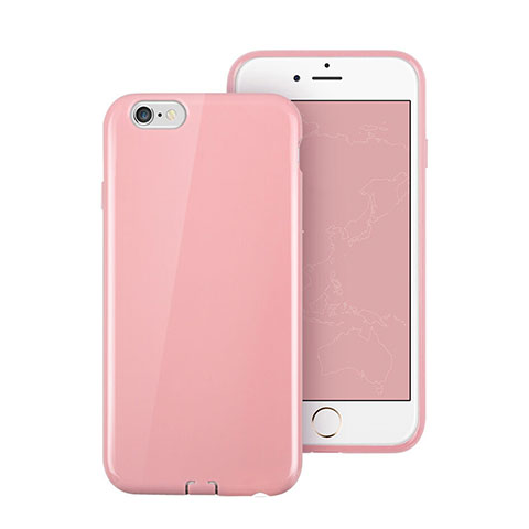 Carcasa Silicona Goma para Apple iPhone 6 Rosa