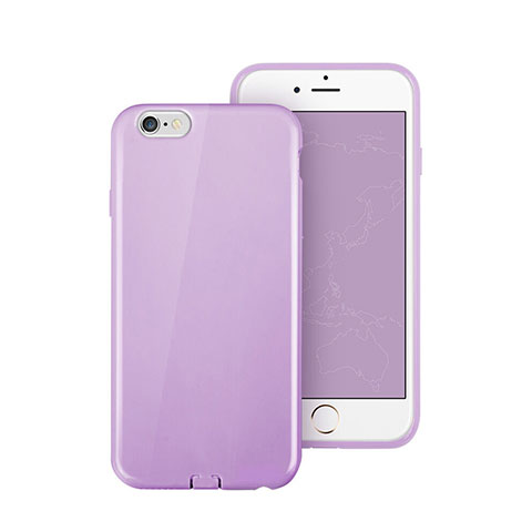 Carcasa Silicona Goma para Apple iPhone 6S Morado