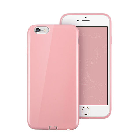 Carcasa Silicona Goma para Apple iPhone 6S Plus Rosa