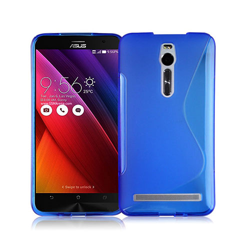 Carcasa Silicona Transparente S-Line para Asus Zenfone 2 ZE551ML ZE550ML Azul