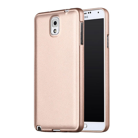 Carcasa Silicona Ultrafina Goma para Samsung Galaxy Note 3 N9000 Oro