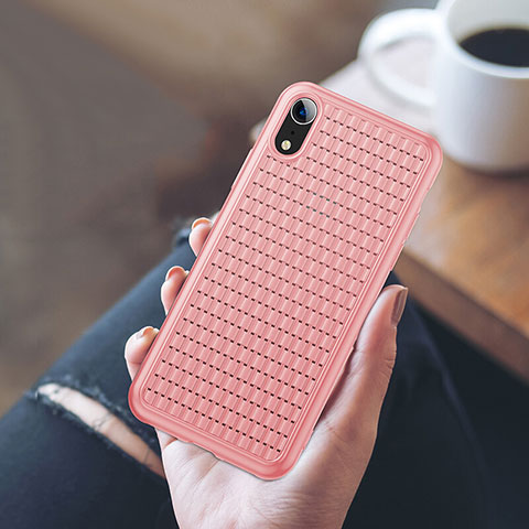 Carcasa Silicona Ultrafina Goma S02 para Apple iPhone XR Rosa