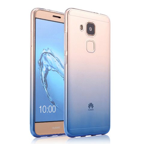 Carcasa Silicona Ultrafina Transparente Gradiente para Huawei Nova Plus Azul