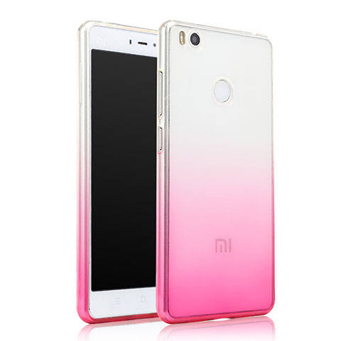 Carcasa Silicona Ultrafina Transparente Gradiente para Xiaomi Mi 4S Rosa