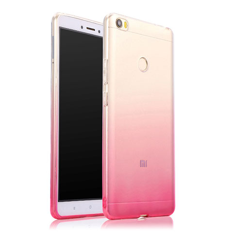 Carcasa Silicona Ultrafina Transparente Gradiente para Xiaomi Mi Max Rosa