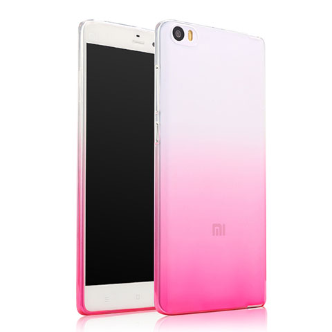 Carcasa Silicona Ultrafina Transparente Gradiente para Xiaomi Mi Note Rosa