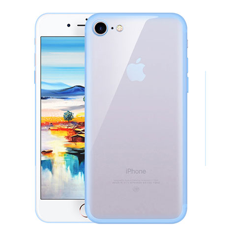 Carcasa Silicona Ultrafina Transparente H01 para Apple iPhone SE (2020) Azul Cielo