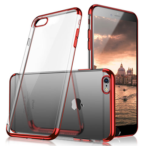 Carcasa Silicona Ultrafina Transparente H05 para Apple iPhone 6 Rojo