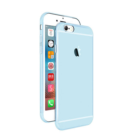 Carcasa Silicona Ultrafina Transparente para Apple iPhone 6 Plus Azul