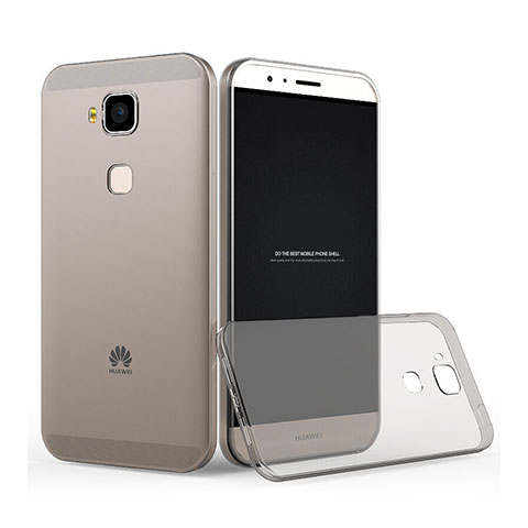 Carcasa Silicona Ultrafina Transparente para Huawei G7 Plus Gris