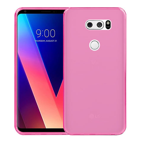 Carcasa Silicona Ultrafina Transparente para LG V30 Rosa