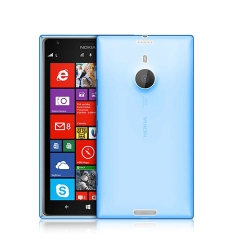 Carcasa Silicona Ultrafina Transparente para Nokia Lumia 1520 Azul