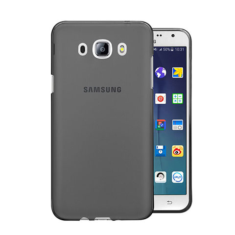 Carcasa Silicona Ultrafina Transparente para Samsung Galaxy J5 Duos (2016) Gris