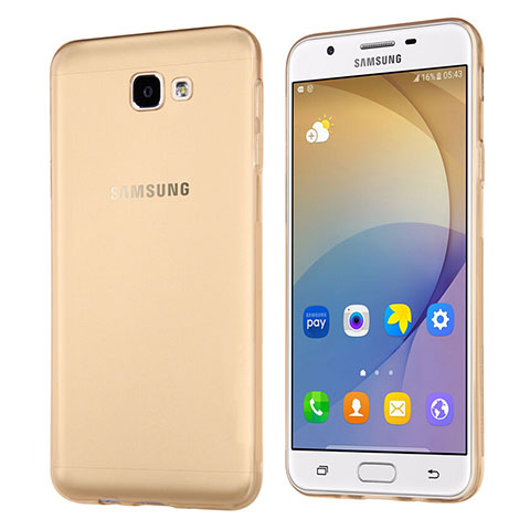 Carcasa Silicona Ultrafina Transparente para Samsung Galaxy J5 Prime G570F Oro