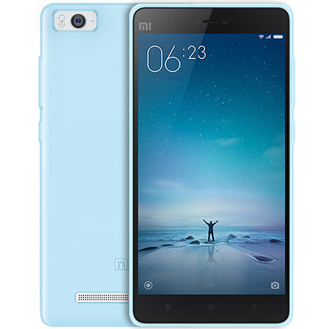 Carcasa Silicona Ultrafina Transparente para Xiaomi Mi 4C Azul