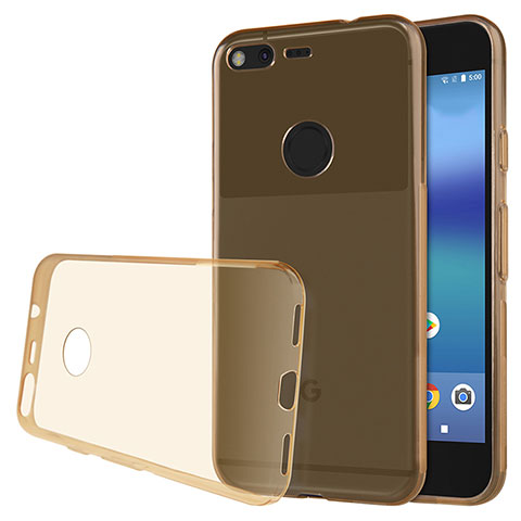 Carcasa Silicona Ultrafina Transparente T02 para Google Pixel XL Oro