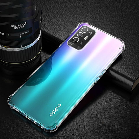 Carcasa Silicona Ultrafina Transparente T02 para Oppo Reno5 Z 5G Claro