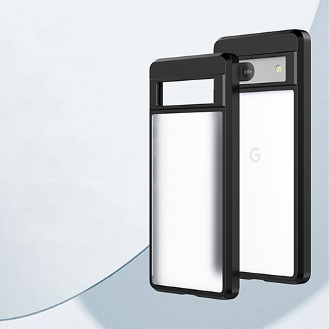 Carcasa Silicona Ultrafina Transparente T03 para Google Pixel 7a 5G Negro