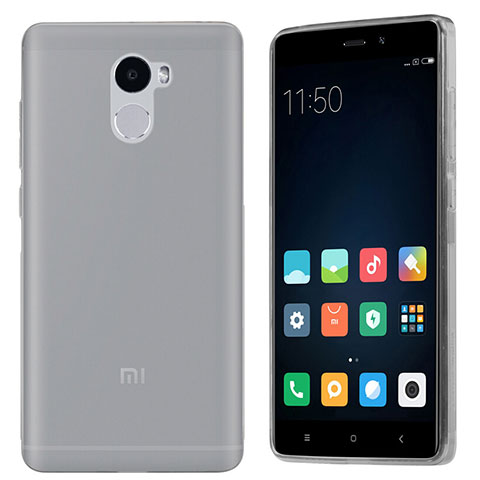 Carcasa Silicona Ultrafina Transparente T03 para Xiaomi Redmi 4 Standard Edition Gris