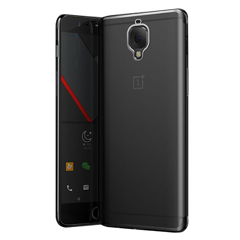 Carcasa Silicona Ultrafina Transparente T05 para OnePlus 3 Gris