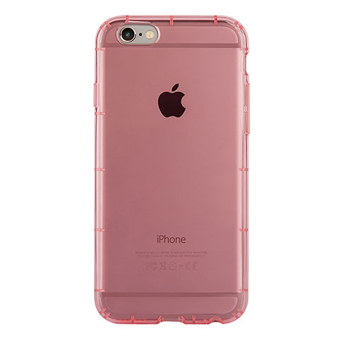 Carcasa Silicona Ultrafina Transparente T06 para Apple iPhone 6 Rosa