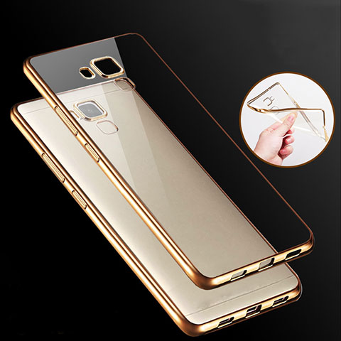 Carcasa Silicona Ultrafina Transparente T06 para Huawei Honor Play 5X Oro