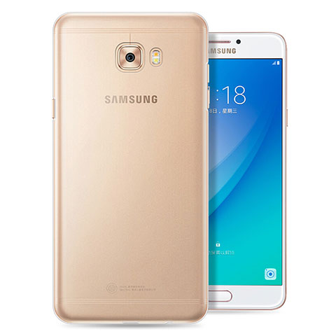 Carcasa Silicona Ultrafina Transparente T08 para Samsung Galaxy C7 Pro C7010 Claro