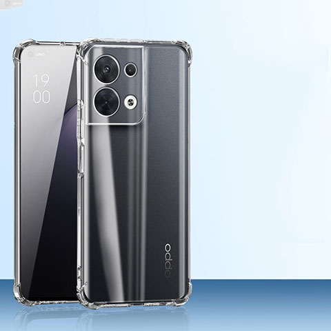 Carcasa Silicona Ultrafina Transparente T09 para Oppo Reno9 Pro+ Plus 5G Claro