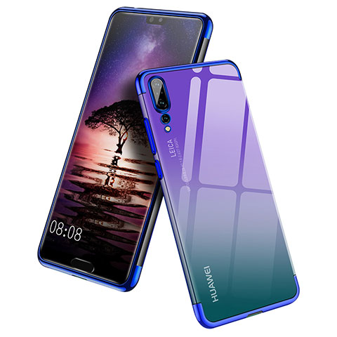 Carcasa Silicona Ultrafina Transparente T10 para Huawei P20 Pro Azul