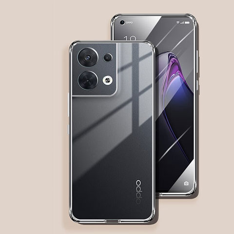 Carcasa Silicona Ultrafina Transparente T10 para Oppo Reno8 Pro 5G Claro