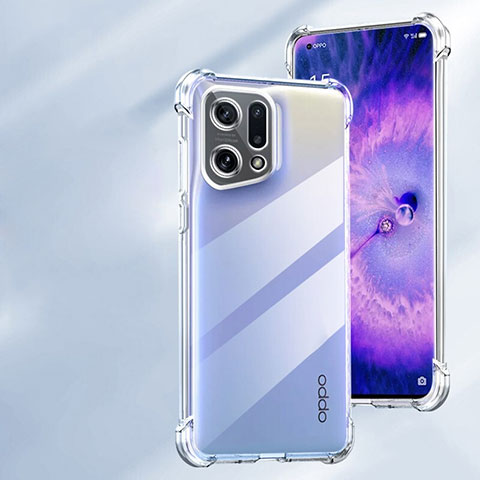 Carcasa Silicona Ultrafina Transparente T11 para Oppo Find X5 5G Claro