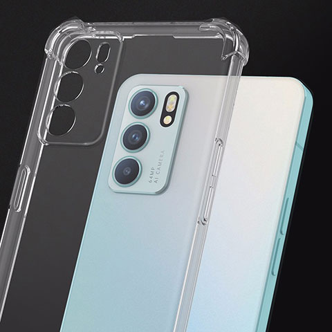 Carcasa Silicona Ultrafina Transparente T13 para Oppo Reno6 5G Claro