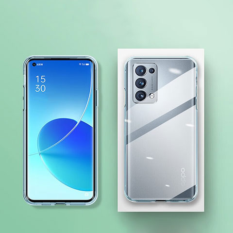 Carcasa Silicona Ultrafina Transparente T15 para Oppo Reno6 Pro 5G Claro