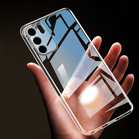 Carcasa Silicona Ultrafina Transparente T16 para Oppo Reno6 5G Claro