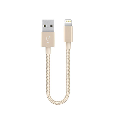 Cargador Cable USB Carga y Datos 15cm S01 para Apple iPad Air 10.9 (2020) Oro