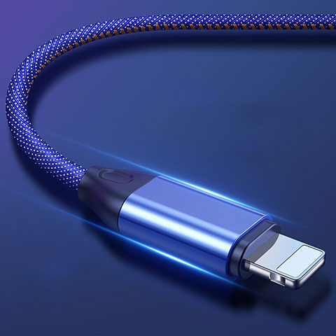 Cargador Cable USB Carga y Datos C04 para Apple iPhone Xs Azul