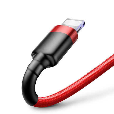 Cargador Cable USB Carga y Datos C07 para Apple iPad Pro 12.9 (2018) Rojo