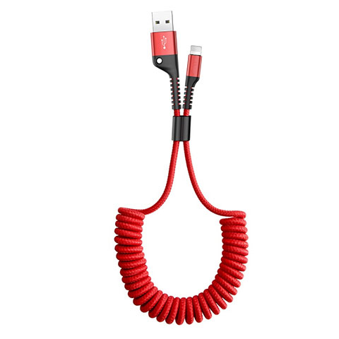 Cargador Cable USB Carga y Datos C08 para Apple iPad 4 Rojo