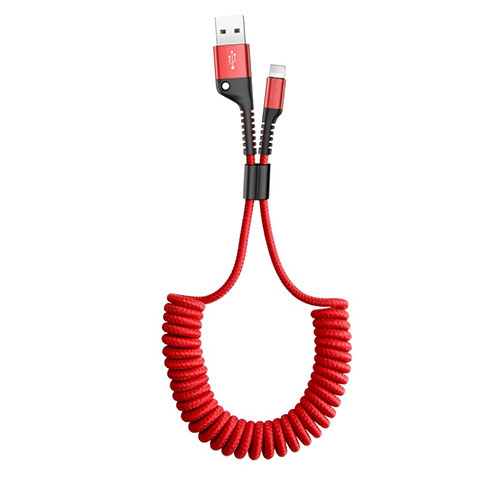 Cargador Cable USB Carga y Datos C08 para Apple iPad Pro 12.9 (2017) Rojo