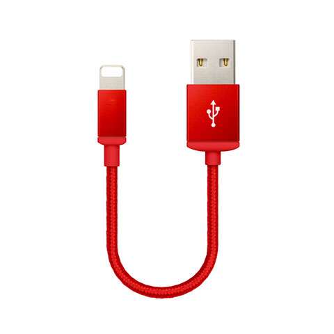 Cargador Cable USB Carga y Datos D18 para Apple iPhone 6 Plus Rojo