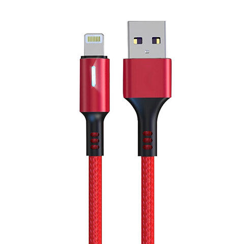 Cargador Cable USB Carga y Datos D21 para Apple New iPad Air 10.9 (2020) Rojo