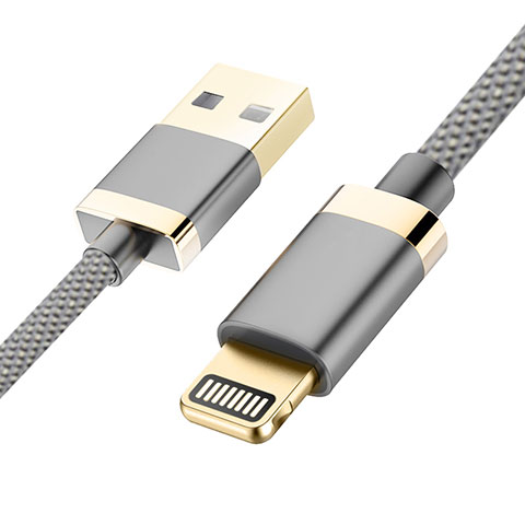 Cargador Cable USB Carga y Datos D24 para Apple iPad Pro 12.9 (2017) Gris