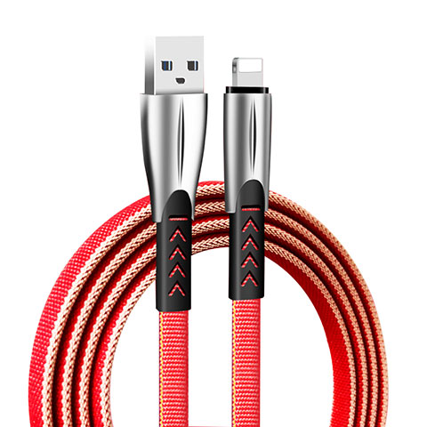 Cargador Cable USB Carga y Datos D25 para Apple iPhone 12 Mini Rojo