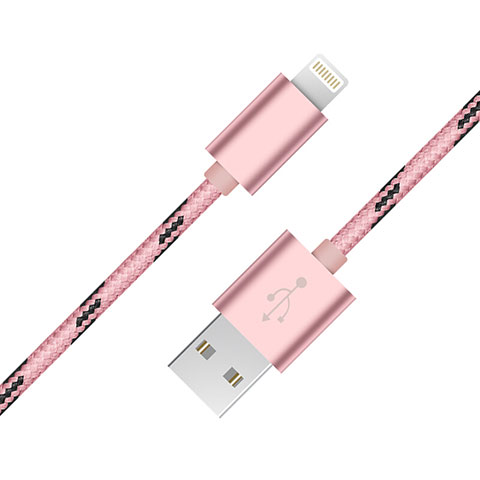 Cargador Cable USB Carga y Datos L10 para Apple iPad Pro 12.9 (2018) Rosa