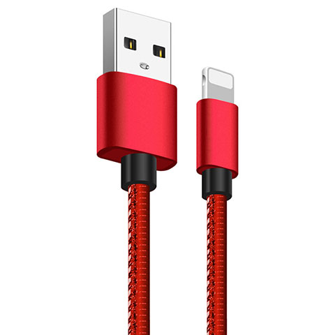 Cargador Cable USB Carga y Datos L11 para Apple iPad Air 4 10.9 (2020) Rojo