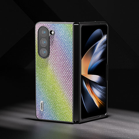 Funda Bumper Lujo Cuero y Plastico Mate Carcasa AD2 para Samsung Galaxy Z Fold5 5G Multicolor