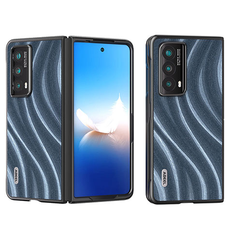 Funda Bumper Lujo Cuero y Plastico Mate Carcasa B02H para Huawei Honor Magic Vs2 5G Azul