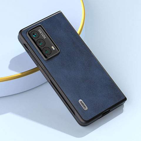 Funda Bumper Lujo Cuero y Plastico Mate Carcasa B07H para Huawei Honor Magic Vs2 5G Azul